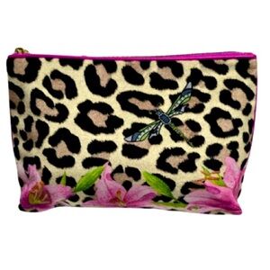 NWOT Estee Lauder Dragonfly Animal Print Cosmetic Makeup Bag